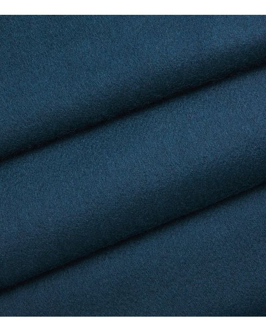 Johnstons Blue Natural Cashmere Scarf for men