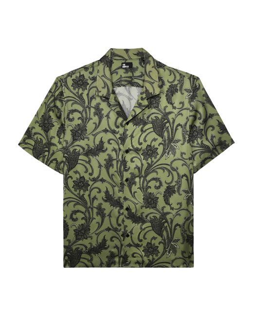 The Kooples Green Graphic Print Short-sleeve Shirt for men