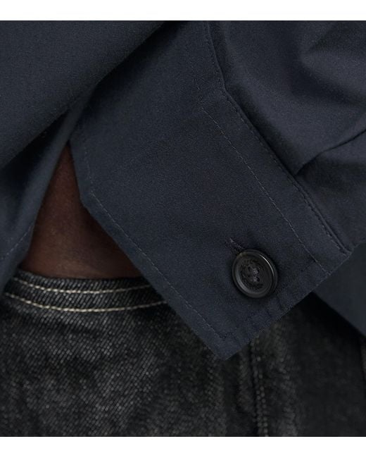 Fred Perry Blue Zip-Up Overshirt for men