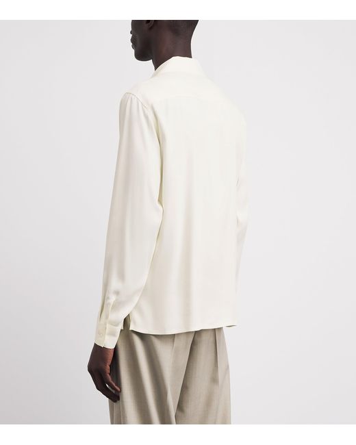 Sandro White Notched-Collar Shirt for men