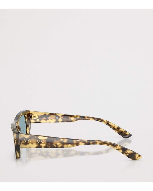 Vogue Blue Tortoiseshell Rectangular Sunglasses