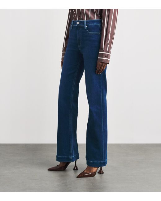 PAIGE Blue Leenah Wide-Leg Jeans