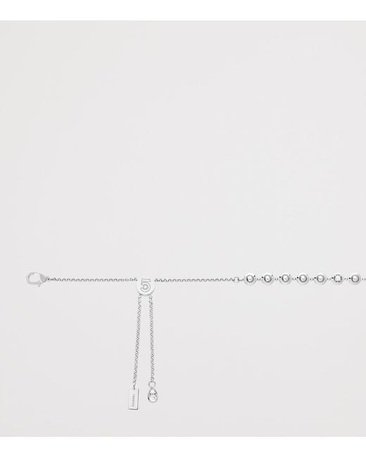 Chanel White And Diamond Eternal N°5 Necklace