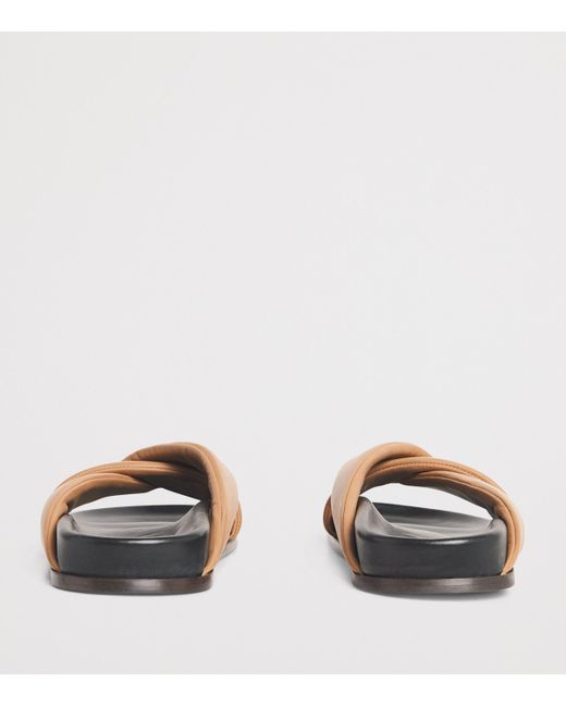 Emme Parsons Brown Nappa Leather Folded Slides