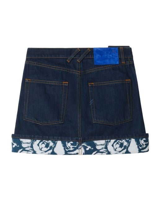 Burberry Blue Japanese Denim Mini Skirt