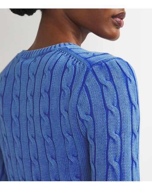 Polo Ralph Lauren Blue Cotton Cable-knit Sweater
