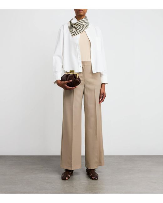 Weekend by Maxmara Natural Virgin Wool Tailored Trousers
