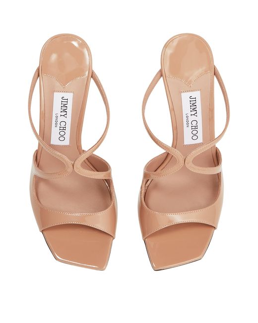 Jimmy Choo Pink Anise 95 Patent Leather Sandals