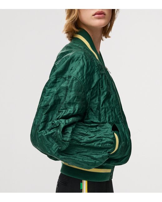 Loewe Green Varsity Bomber Jacket