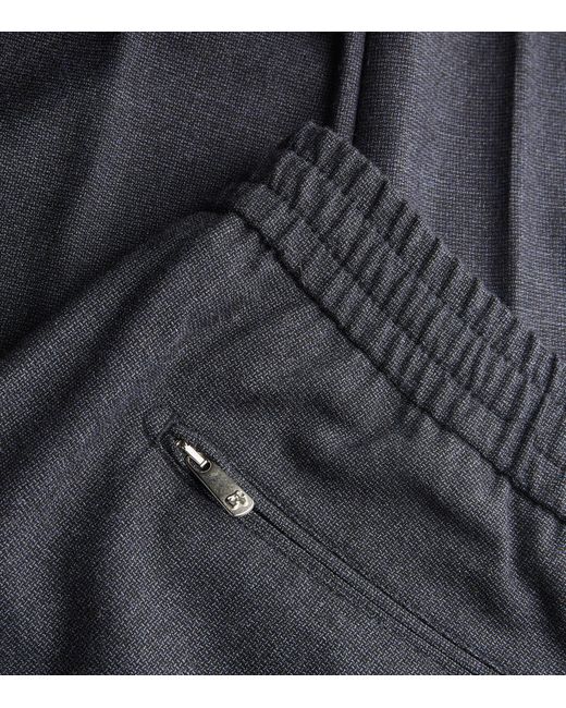 Marco Pescarolo Blue Cashmere Drawstring Trousers for men