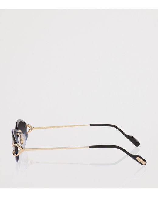 Cartier Blue Ct0467S Irregular Sunglasses