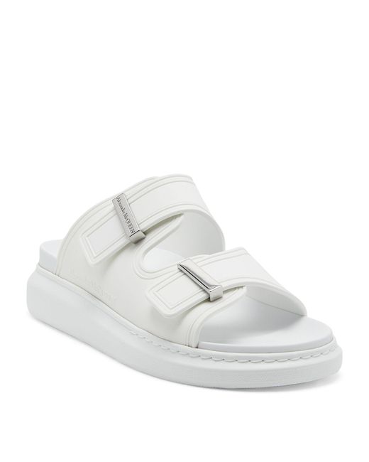 Alexander McQueen White Platform Hybrid Sandals for men