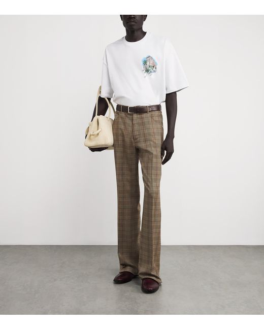 Amiri Gray Check Bootcut Trousers for men