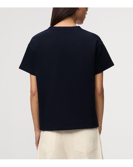 Loewe Blue Embroidered Logo T-Shirt