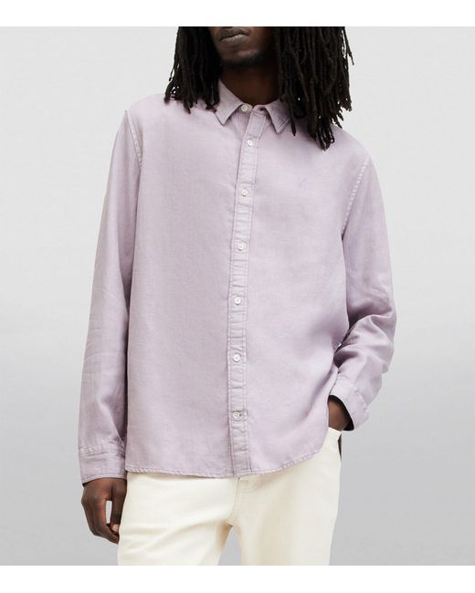 AllSaints Purple Laguna Long-sleeve Shirt for men