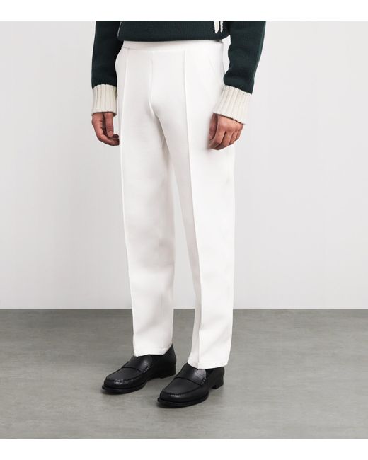 Lacoste White Straight-Leg Sweatpants for men
