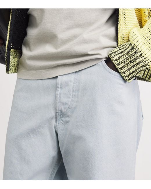 Stone Island Blue Ultra-Bleached Loose-Fit Jeans for men