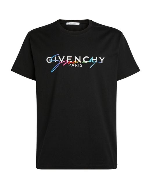 Givenchy Black Degrade Signature Regular-fit T-shirt for men