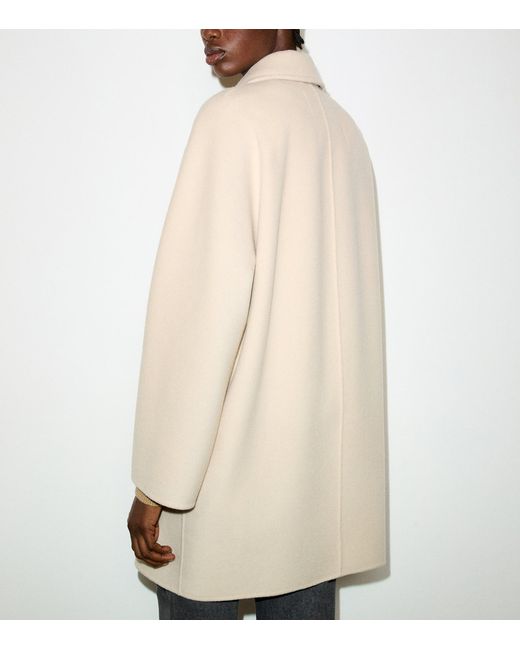 MAX&Co. White Virgin Wool Coat