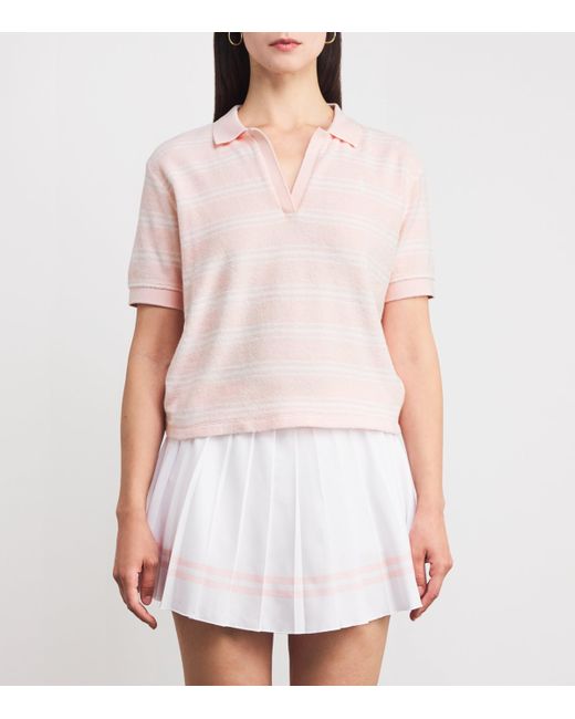 Sporty & Rich Pink Cotton Terry Polo Shirt