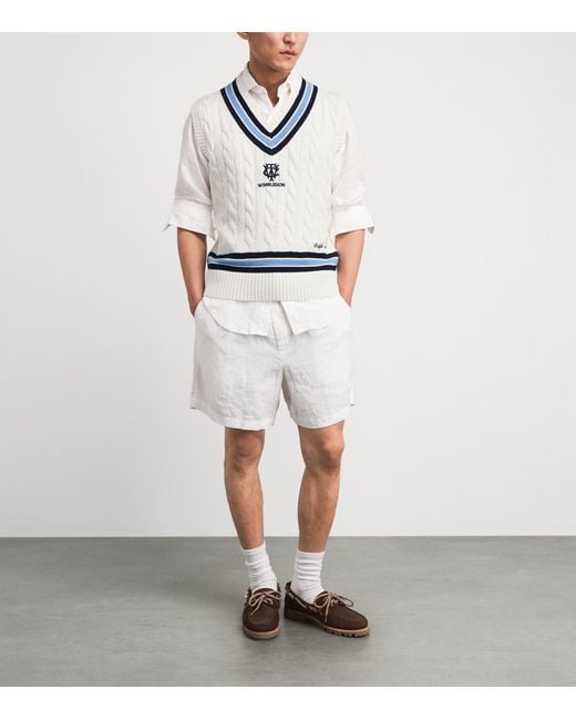 Ralph Lauren Blue X Wimbledon Cotton Sweater Vest for men