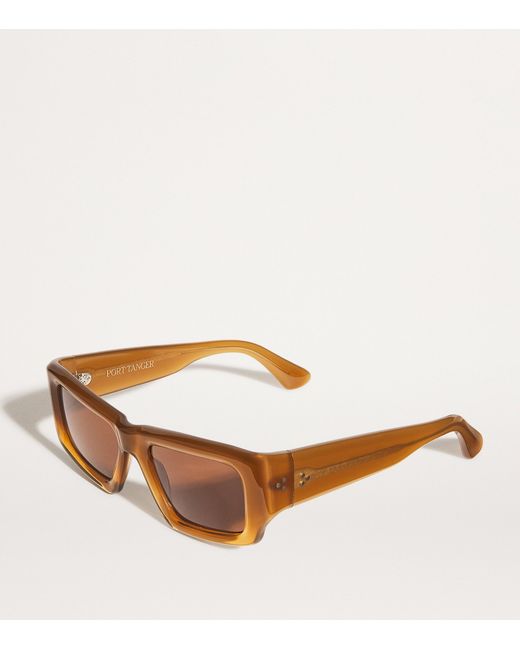 Port Tanger Brown Rectangular Sabea Sunglasses