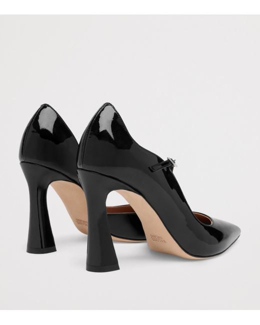 Malone Souliers Black Patent Bettina Heeled Courts 90