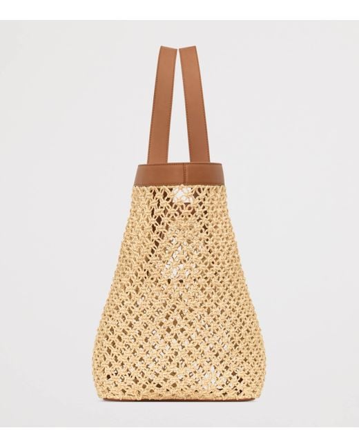 Saint Laurent Natural Raffia Y Tote Bag