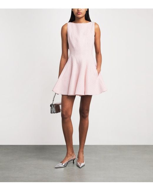 Maje Pink Tweed Mini Dress