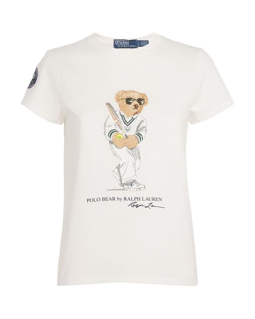 Polo Ralph Lauren White X Wimbledon Polo Bear T-shirt