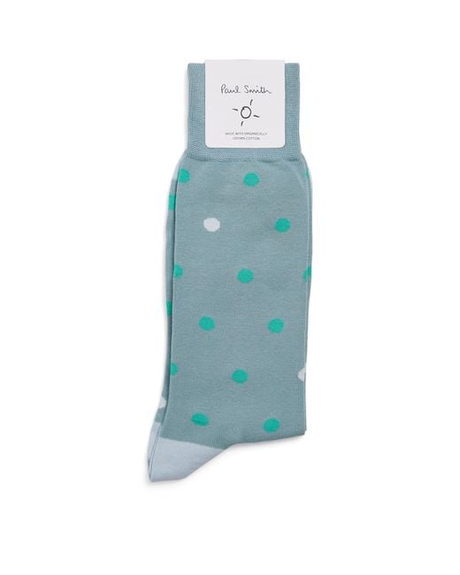 Paul Smith Blue Polka-Dot Socks for men