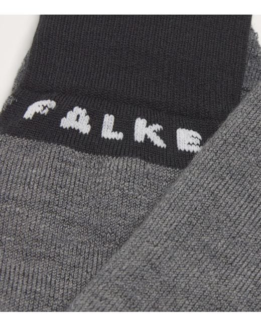 Falke White Virgin Wool-Blend Sk2 Skiing Socks