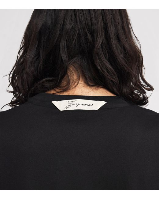 Jacquemus Black Cotton Rond Carré T-Shirt for men