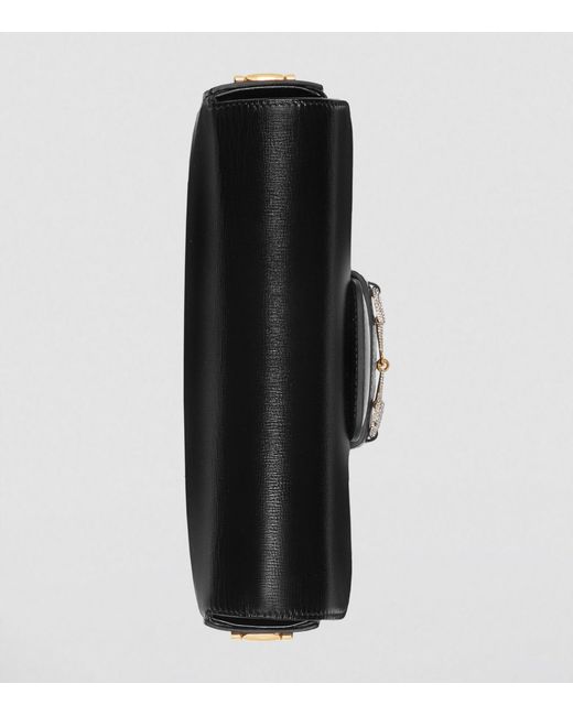 Gucci Black Small Leather Horsebit 1955 Shoulder Bag