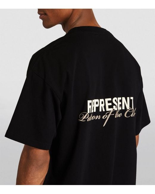 Represent Black Patron Of The Club T-shirt for men