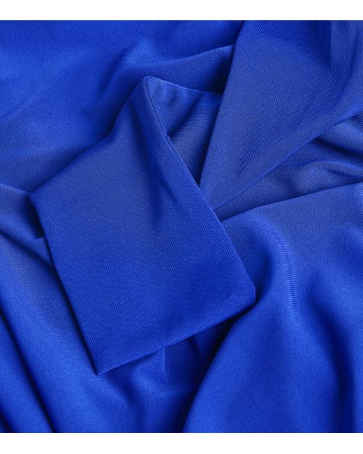 Norma Kamali Blue Tie-front Mini Dress