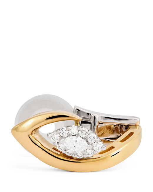 YEPREM Metallic And Diamond Whisper Ear Cuff