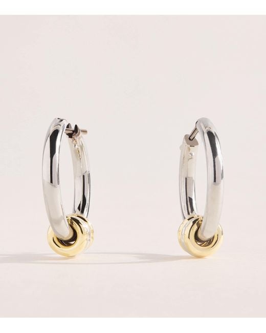 Spinelli Kilcollin Natural Sterling And Ara Core Hoop Earrings