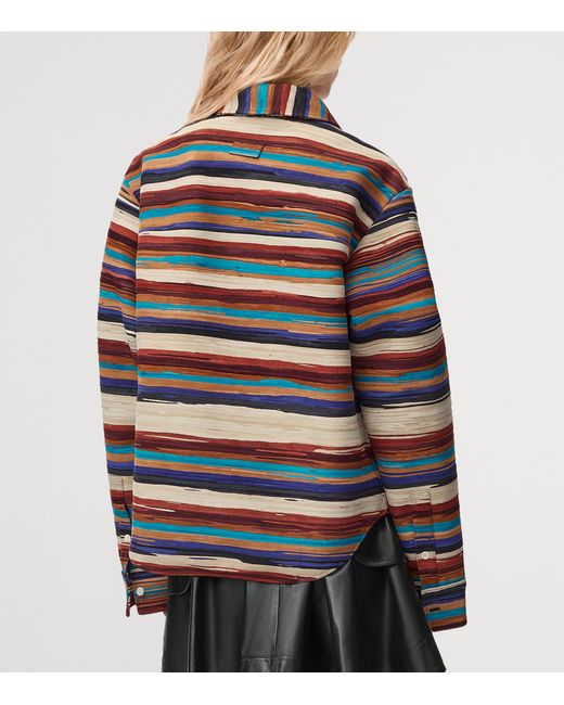 Loewe Blue Lambskin Painted Overshirt