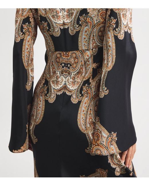 Veronica Beard Natural Silk-Blend Lupita Maxi Dress