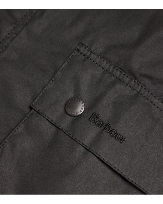 Barbour Black Waxed Ashby Jacket for men