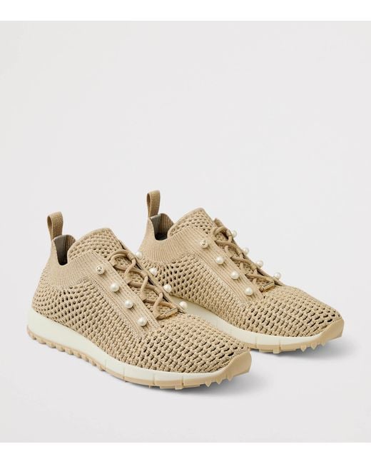 Jimmy Choo Brown Embellished Veles Sneakers for men
