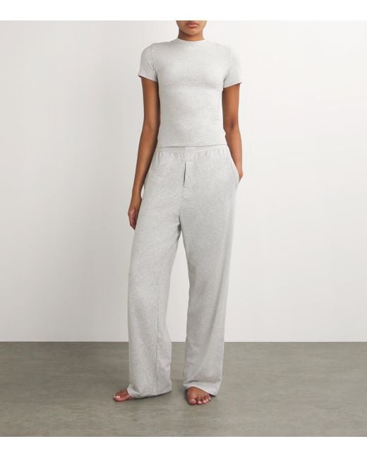 Skims Gray Boyfriend Sweatpants