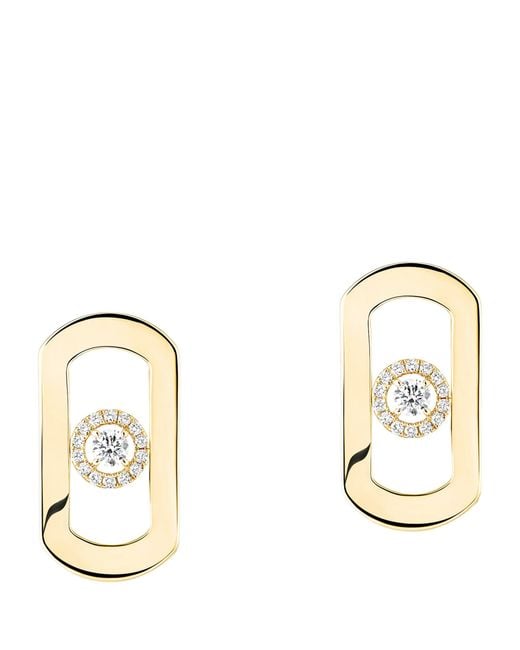 Messika Metallic So Move And Diamond Stud Earrings