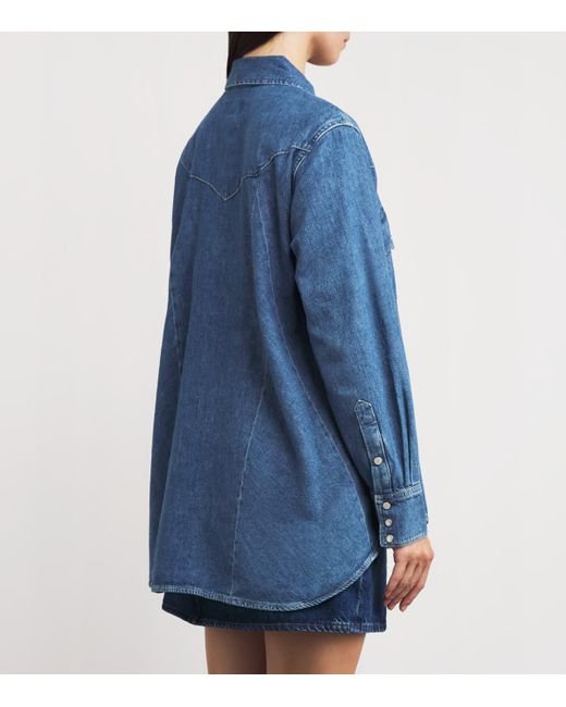 Polo Ralph Lauren Blue Denim Western Shirt