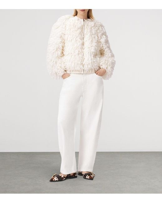 AllSaints White Wool-Blend Elias Jacket