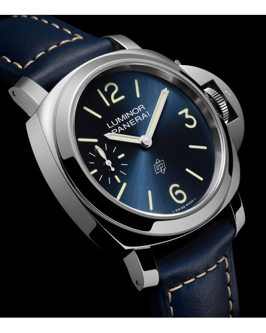 Panerai Blue Stainless Steel Luminor Watch for men