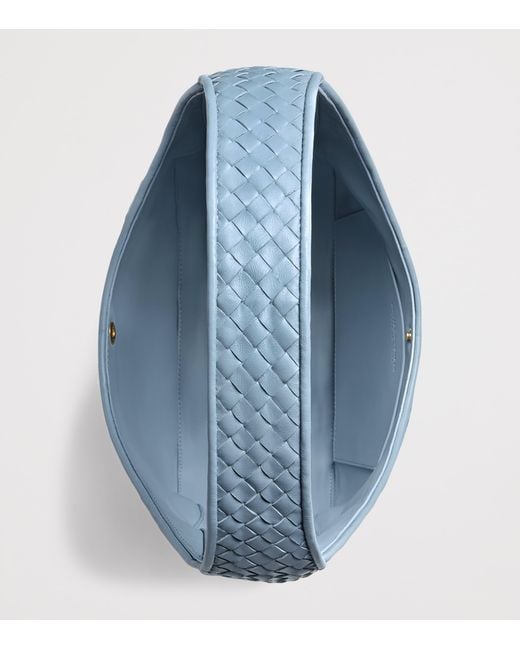 Bottega Veneta Blue Small Leather Ovetto Shoulder Bag
