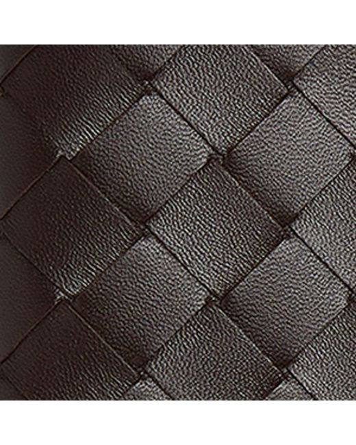 Bottega Veneta Gray Leather Intrecciato Bifold Card Holder
