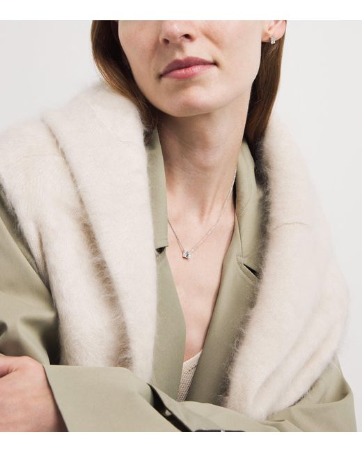 Harrods Metallic And Diamond Square Illusion Necklace